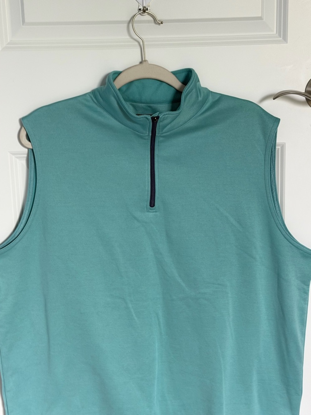 Peter Millar Men's Teal Quarter-Zip Pullover Sport Vest Size XL 39501 - Picture 3 of 13